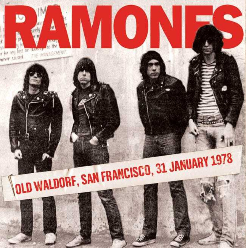 Ramones Old Waldorf, San Francisco, 1978 LP/Vinyl