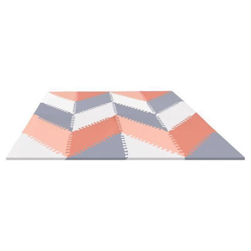 SKIP HOP Lekematte i Skum - Geo Playspot Grey/Peach