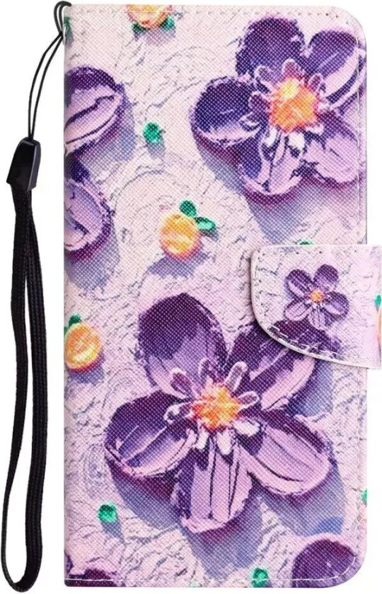 Samsung Galaxy A54 (5G) Flipdeksel med Lommebok - Lilla Blomst