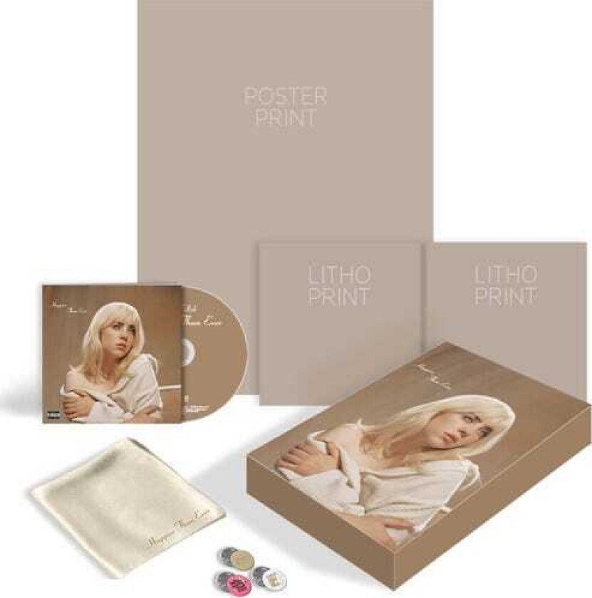 Billie Eilish Happier Than Ever (Super Deluxe Edition) (Incl. Poster, 2x Art Prints, Bandana + Pin Badges) CD
