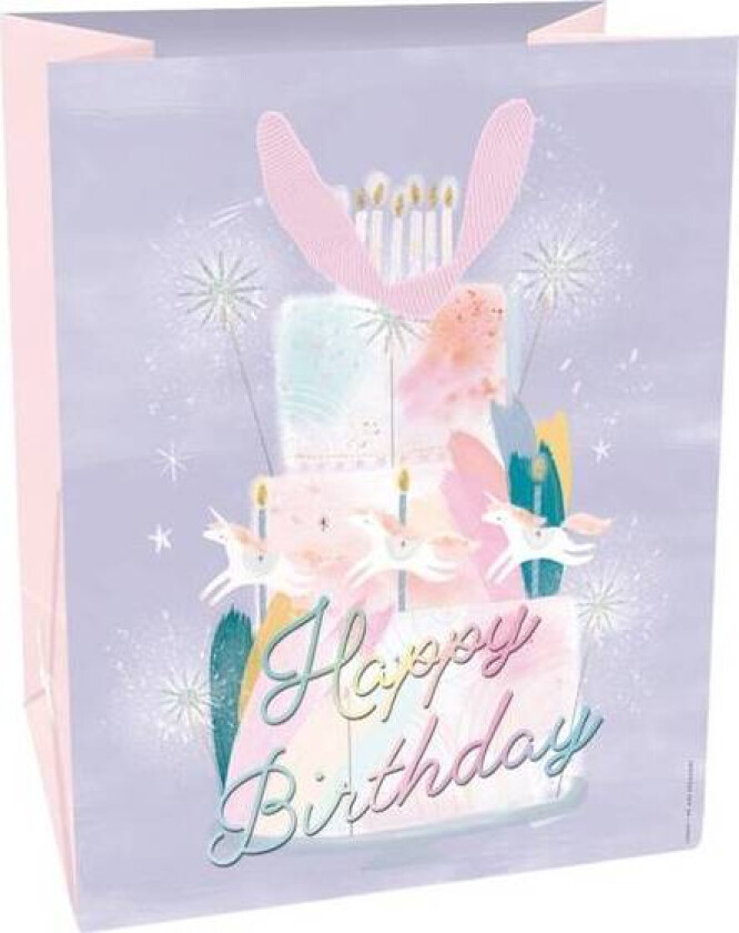 Gavepose Str. M Enhjørning Kake