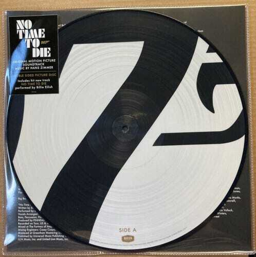 Hans Zimmer, Filmmusikk James Bond: No Time To Die (007 Symbol Version) LP/Vinyl