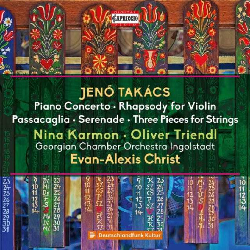 Nina Karmon, Oliver Triendl, Gregorian Chamber Orchestra Ingolstadt, EvanAlexis Christ, Jeno Takacs  Jeno Takacs: Piano Concerto; Rhapsody; Passacaglia; Serenade; 3 Pieces For Strings  CD