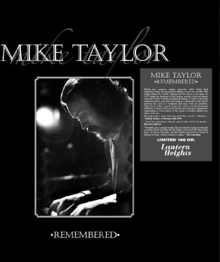 Diverse Jazz, Mike Taylor  Mike Taylor Remembered  LP/Vinyl