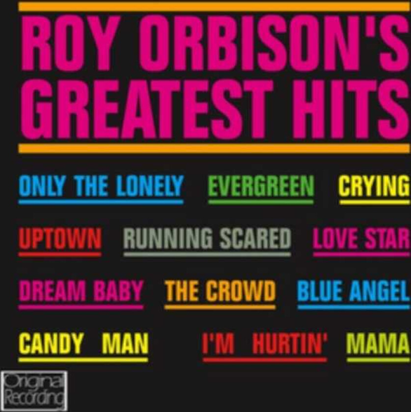 Roy Orbison  Roy Orbison's Greatest Hits  CD