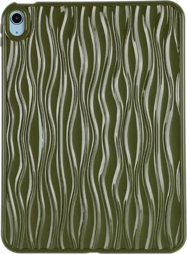 iPad Air (2022 / 2020) Fleksibelt Plast Deksel - Bølge Design - Grønn