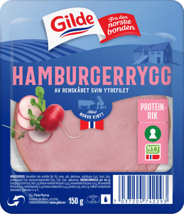 Gilde Hamburgerrygg 150g