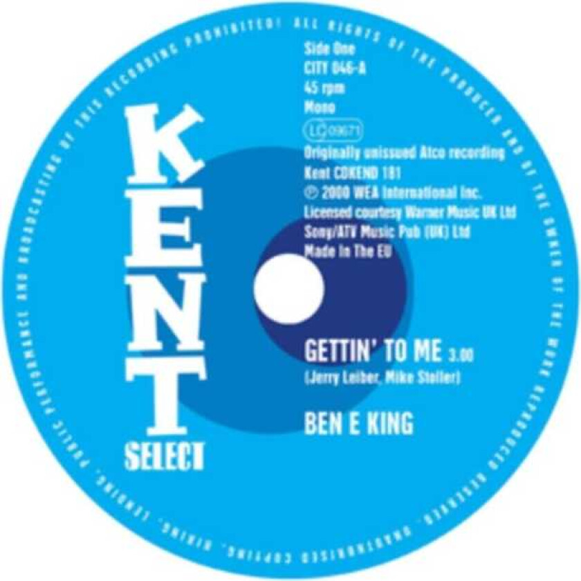Ben E. King Gettin' To Me LP/Vinyl