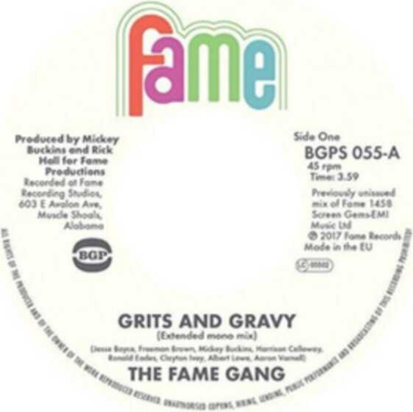 The Fame Gang Grits & Gravy/Crime Don't Pay LP/Vinyl
