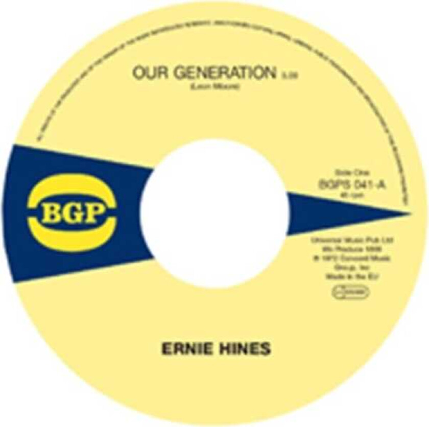 Ernie Hines OUR GENERATION/ROCK CREEK PARK LP/Vinyl