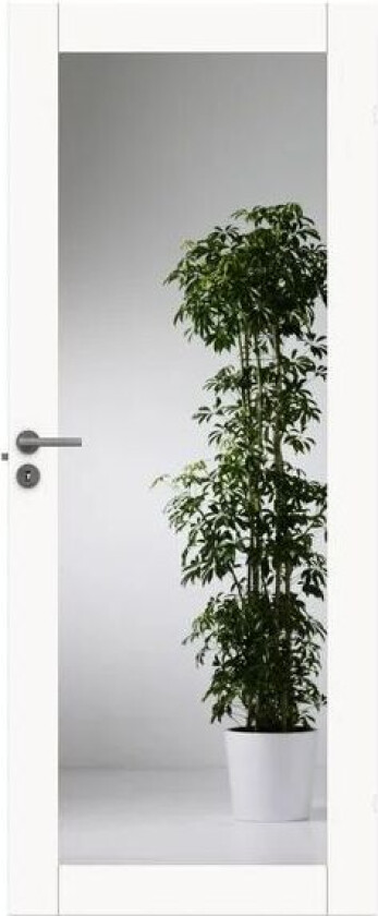 Dørblad unique gw01l 80x200 hvit glassdør 4mm herdet glass