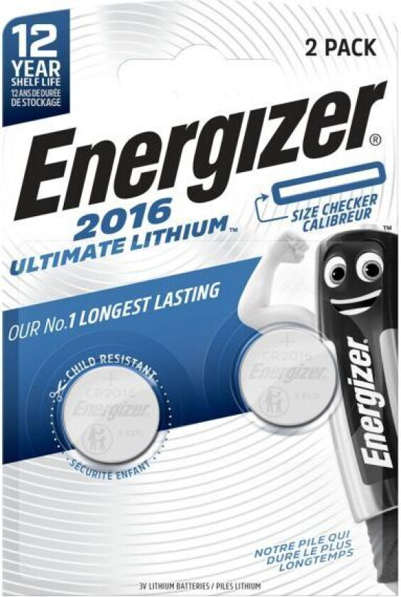 Energizer® CR2016 Lithium Performance batterier