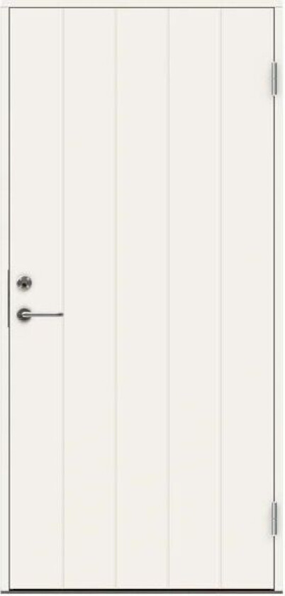 Dørsett P-100 9x20 Høyre Hvitmalt Med En Lett Fullisolert Kjerne.