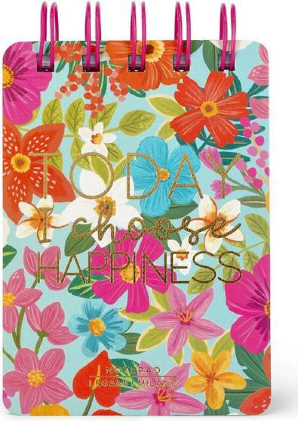 Notatbok Mini Spiral "Today I Choose Happiness" Fra