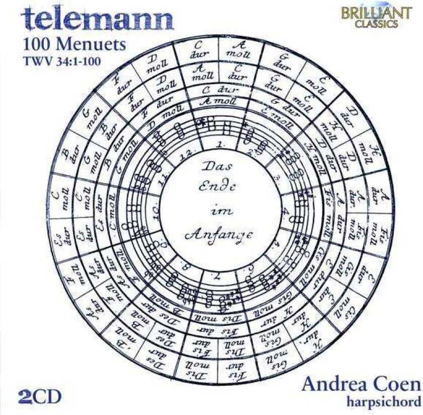 Andrea Coen Telemann: 100 Menuets TWV 34:1100 CD