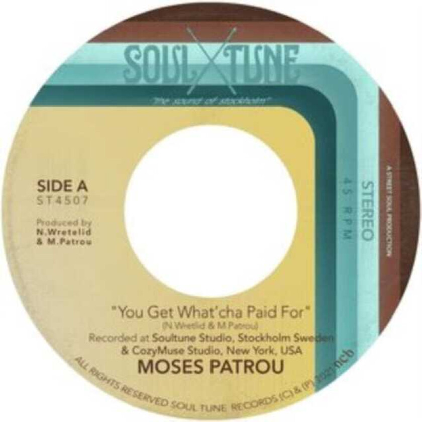 Moses Patrou You Get What'cha Paid For/Who's Gonna Save Me (From Myself) LP/Vinyl