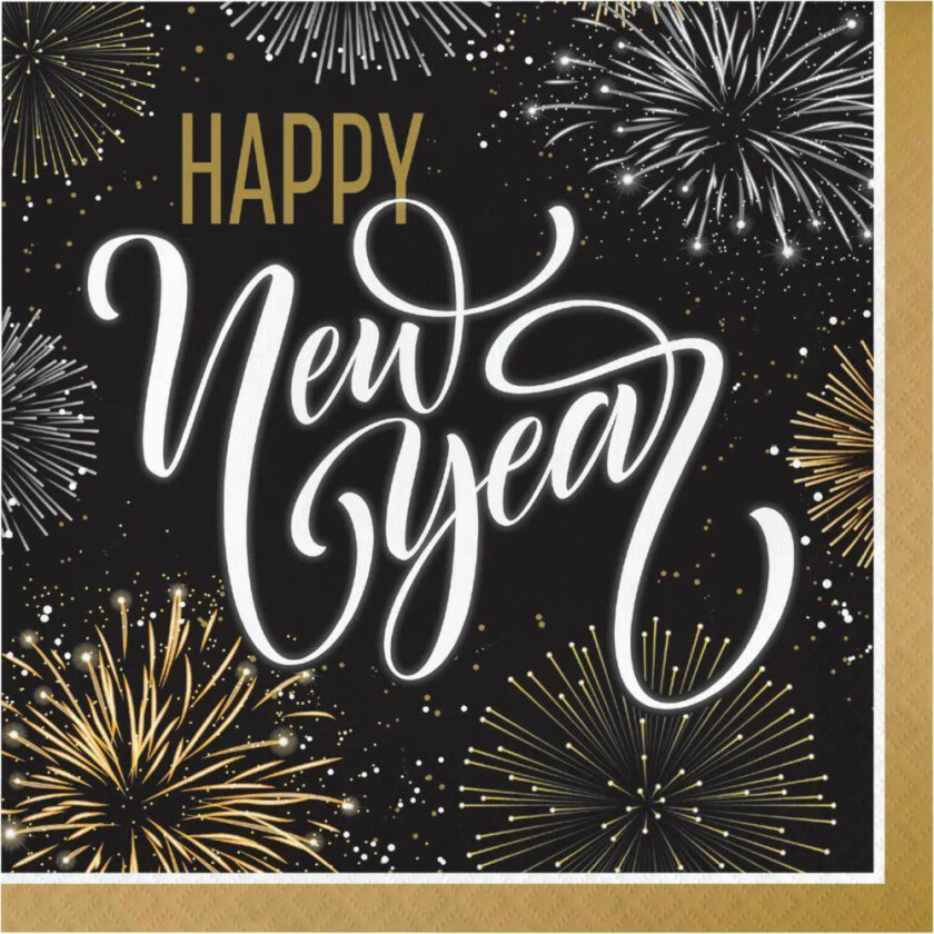 Servietter -Happy New Year- pk/16