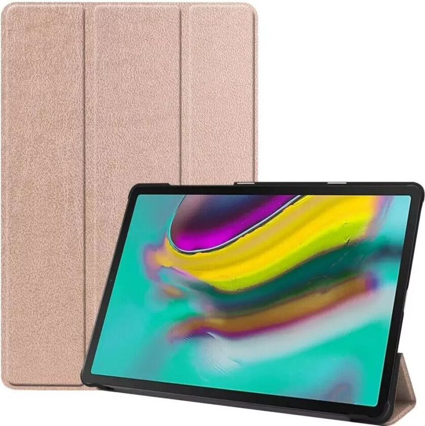 Samsung Galaxy Tab S5e Smart Deksel m. Stativ - Rose Gull