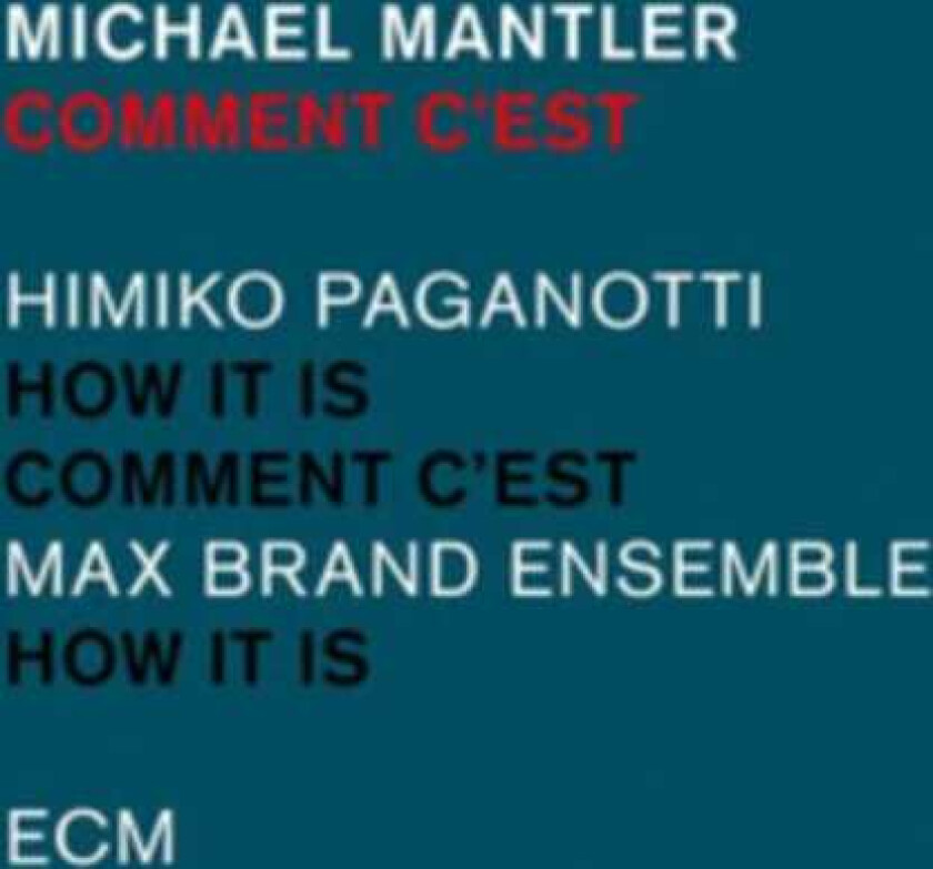 Michael Mantler Comment C'est CD
