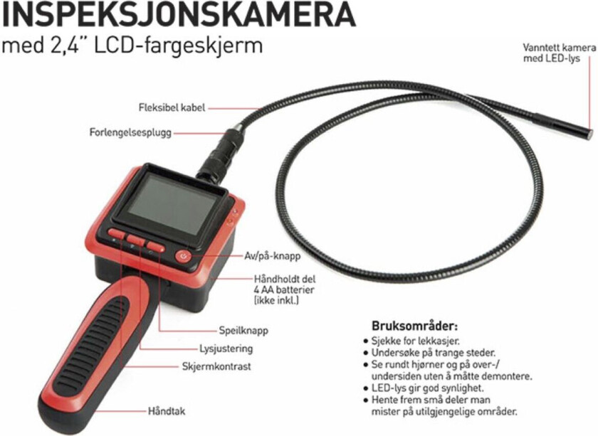 Festival Inspeksjonskamera 2.4' ' Led