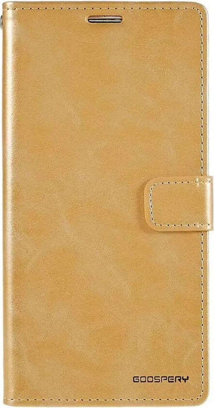 iPhone 14 Pro Max GOOSPERY Blue Moon Skinndeksel m. Lommebok - Gull