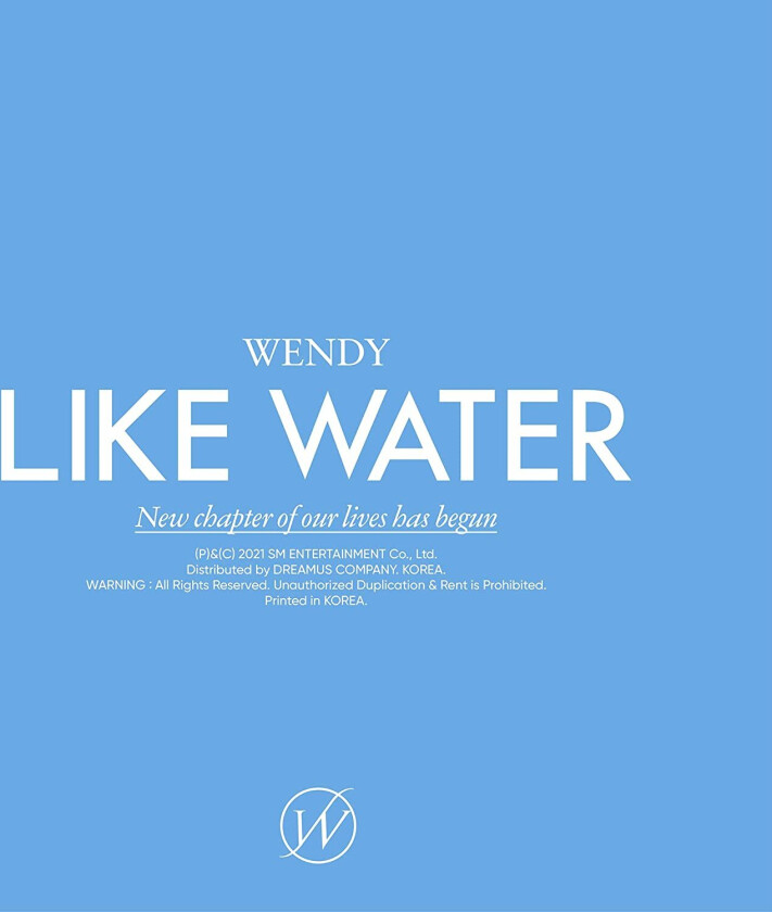 Wendy (Red Velvet) Like Water (Photo Book Version) CD