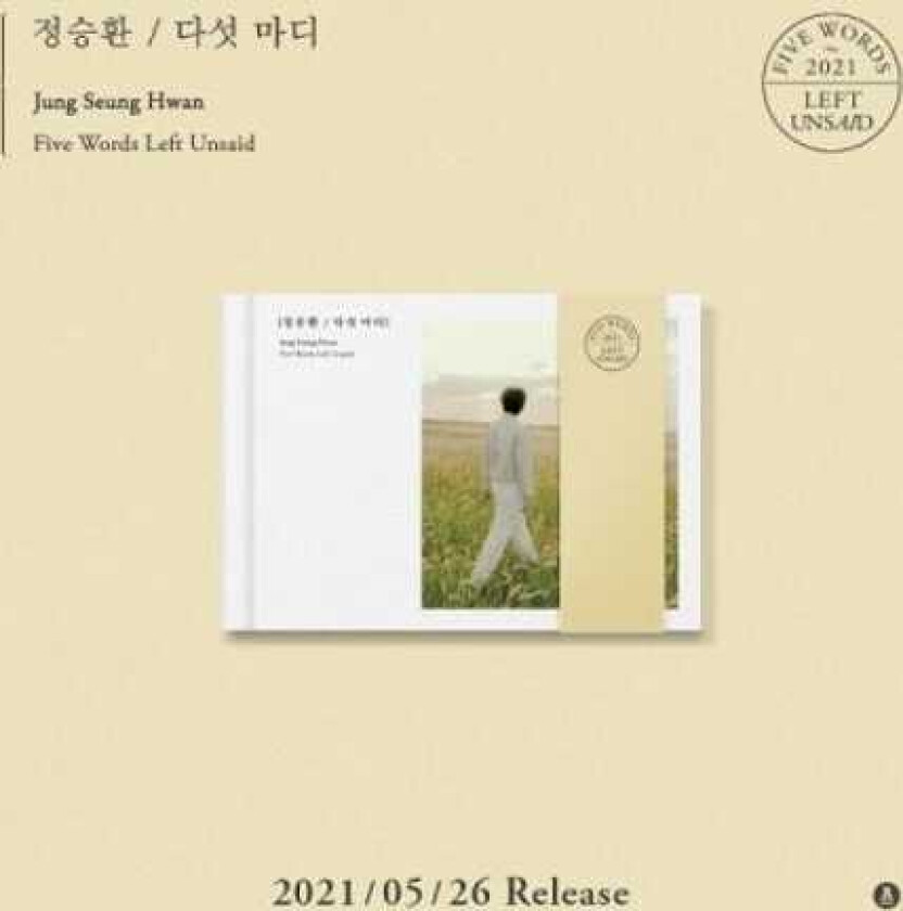 Jung Seung Hwan Five Words Left Unsaid (Incl. 96pg Booklet, Letter St + Bookmark) CD