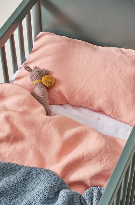 MINI sengesett sprinkelseng Blek fersken