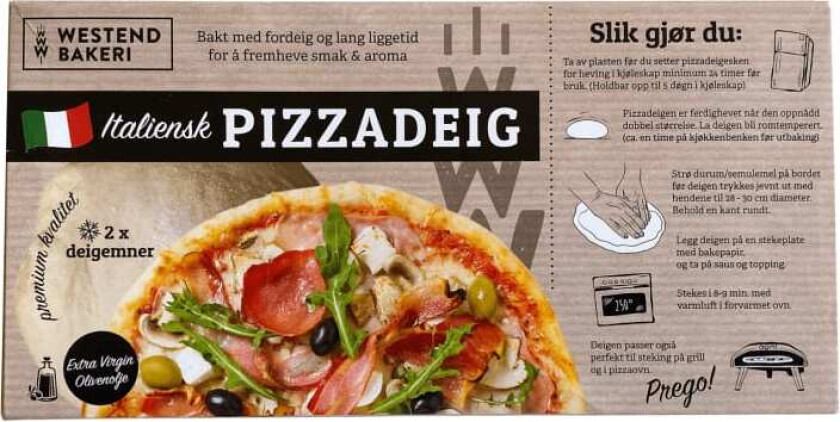 Pizzadeig Italiensk Premium 460g Westend