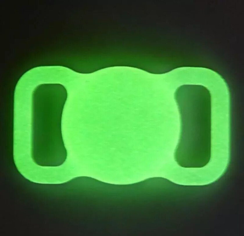 AirTag Silikon Etui til Halsbånd - Selvlysende Grønn