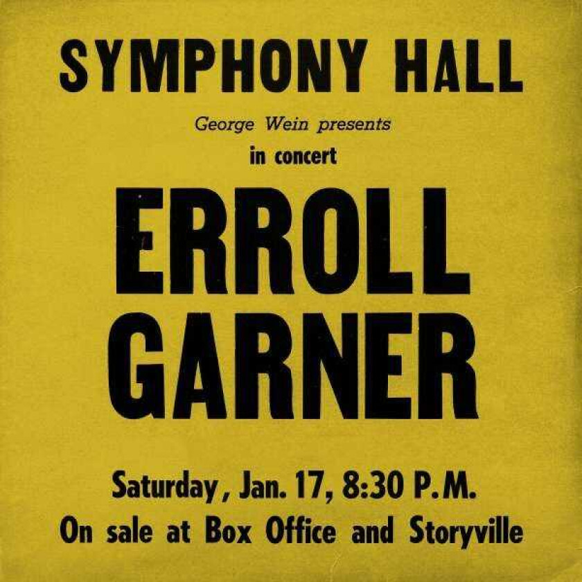 Erroll Garner : Symphony Hall Concert CD