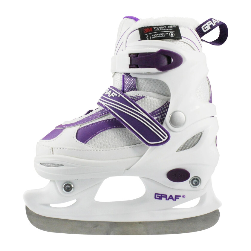 Thinsulate Kid Adj. Ice skate, hockeyskøyte barn White/Purple