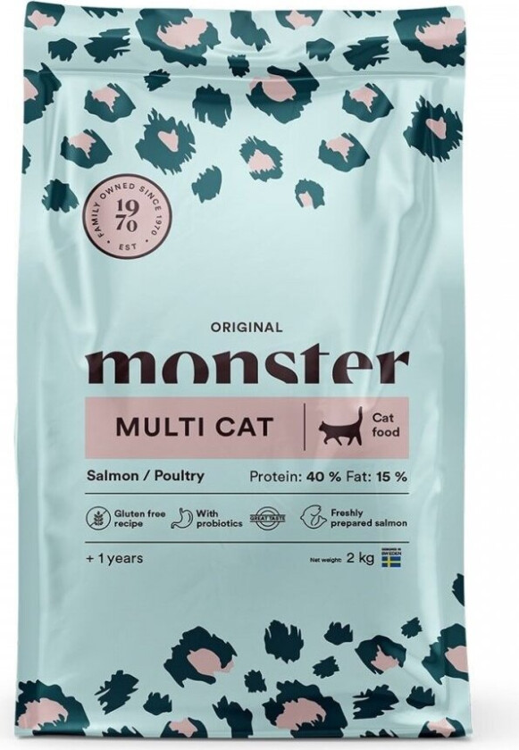 Monster Cat Adult Multicat Salmon & Poultry (2 kg)