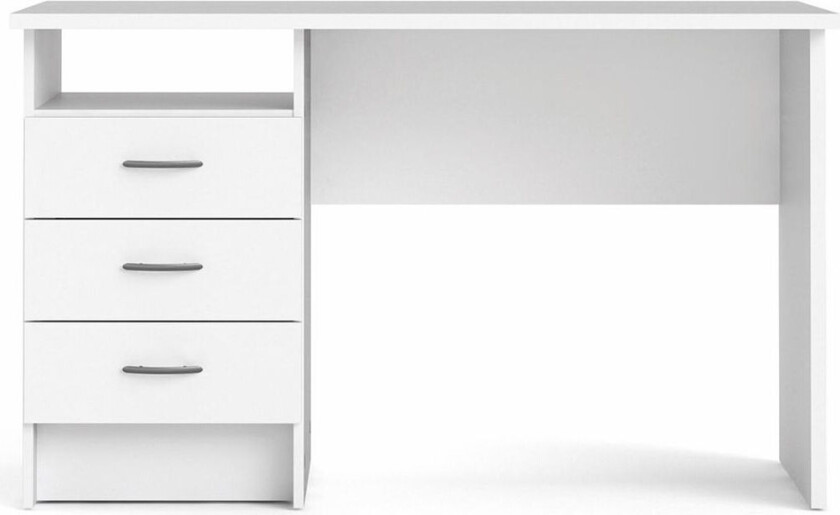 Fula skrivebord 3 skuffer hvit.