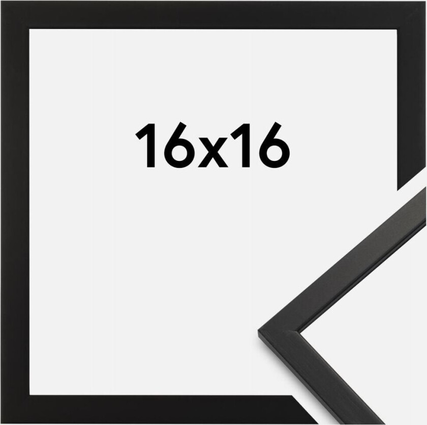 Ramme Edsbyn Akrylglass Svart 16x16 Cm