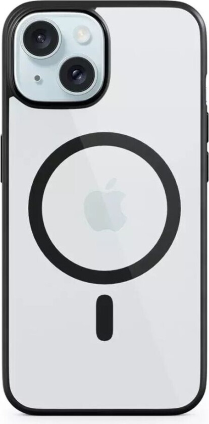 iPhone 15 Mag+ Hero Deksel - MagSafe-Kompatibel - Gjennomsiktig / Svart