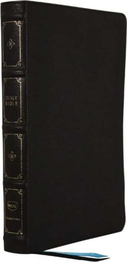 NKJV, Large Print Thinline Reference Bible, Blue Letter, Maclaren Series, Leathersoft, Black, Comfor av Thomas Nelson