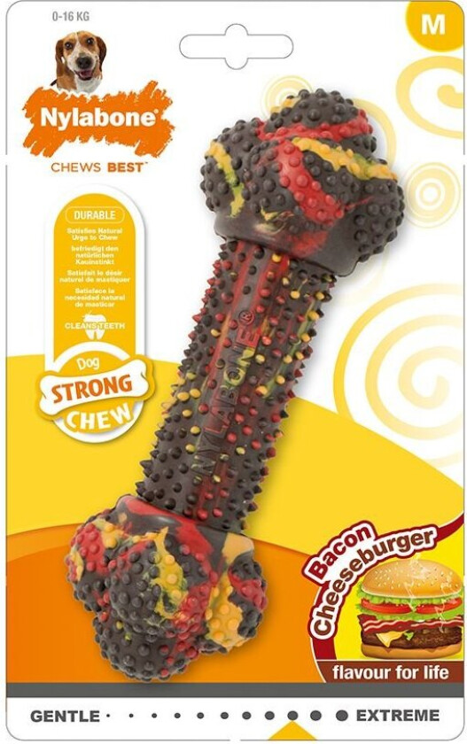 Nylabone Strong Bacon Cheeseburger (M)