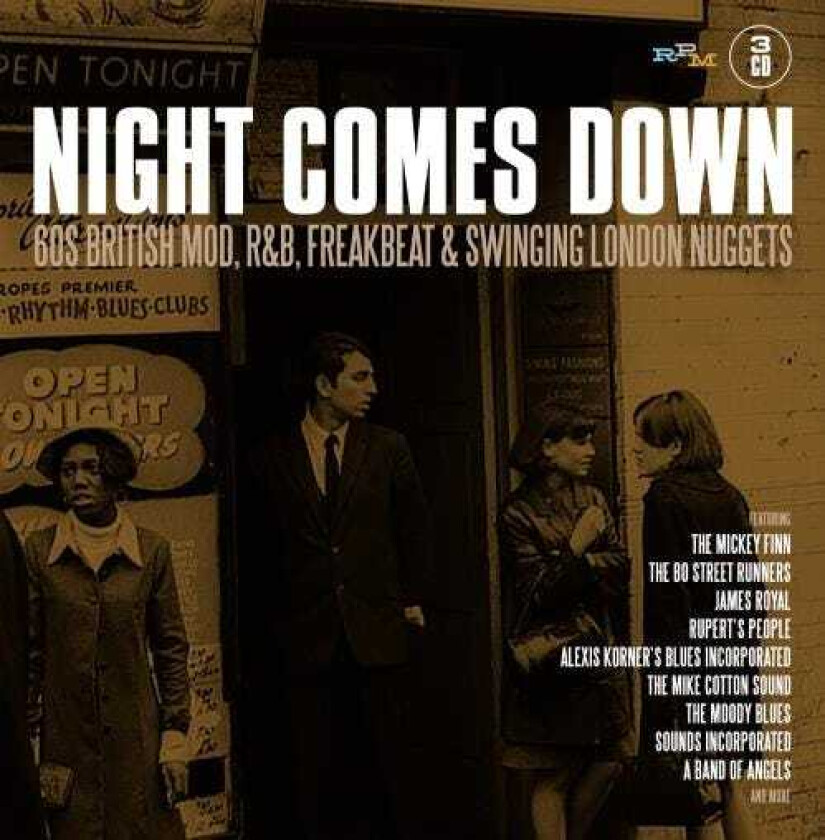 Diverse Artister, Diverse Rock Night Comes Down: 60 British Mod R&B Freakbeat & Swinging London Nuggets CD