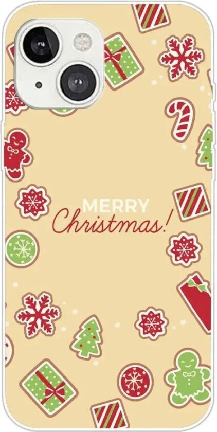 iPhone 15 Plus Fleksibelt Plast Jul Deksel - Merry Christmas - Juleklistremerker