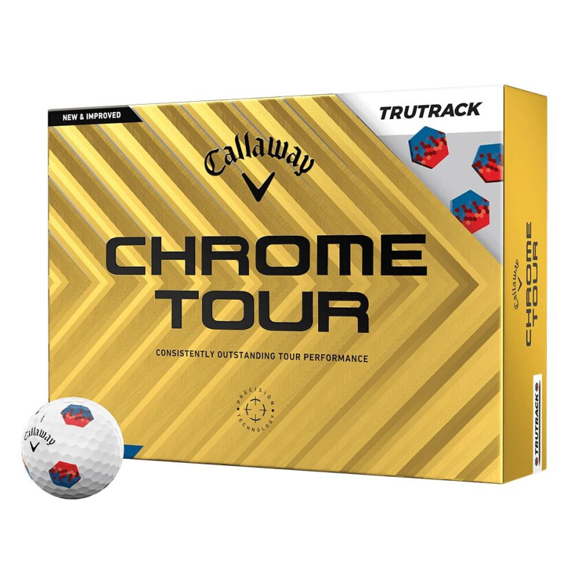 Chrome Tour Trutrack 24 Golfball Hvit/blå/rød