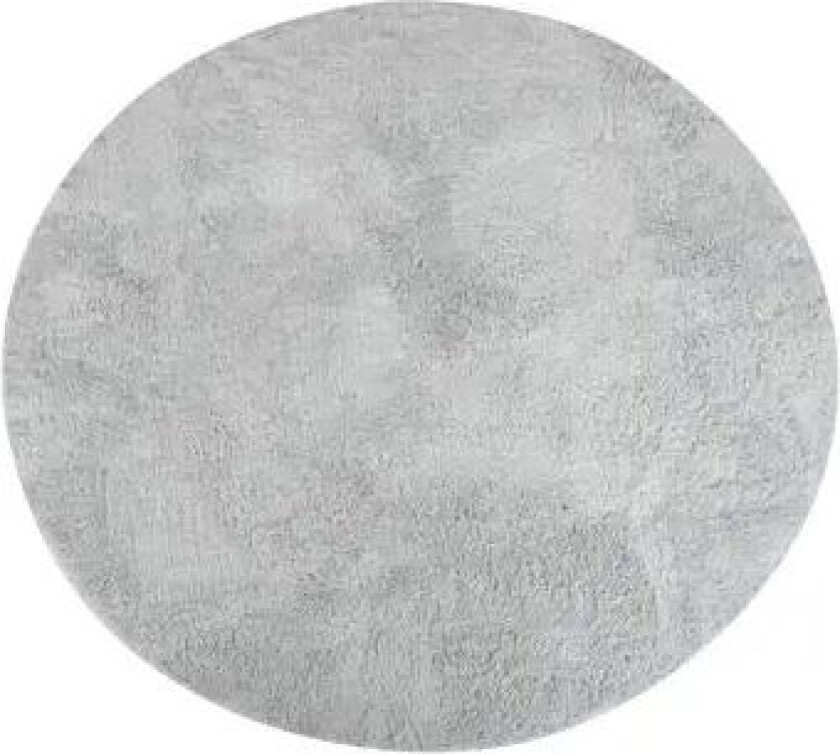 Gulvteppe - Rundt teppe - Diameter 160 cm - Lysegrå - Langt luvteppe fra