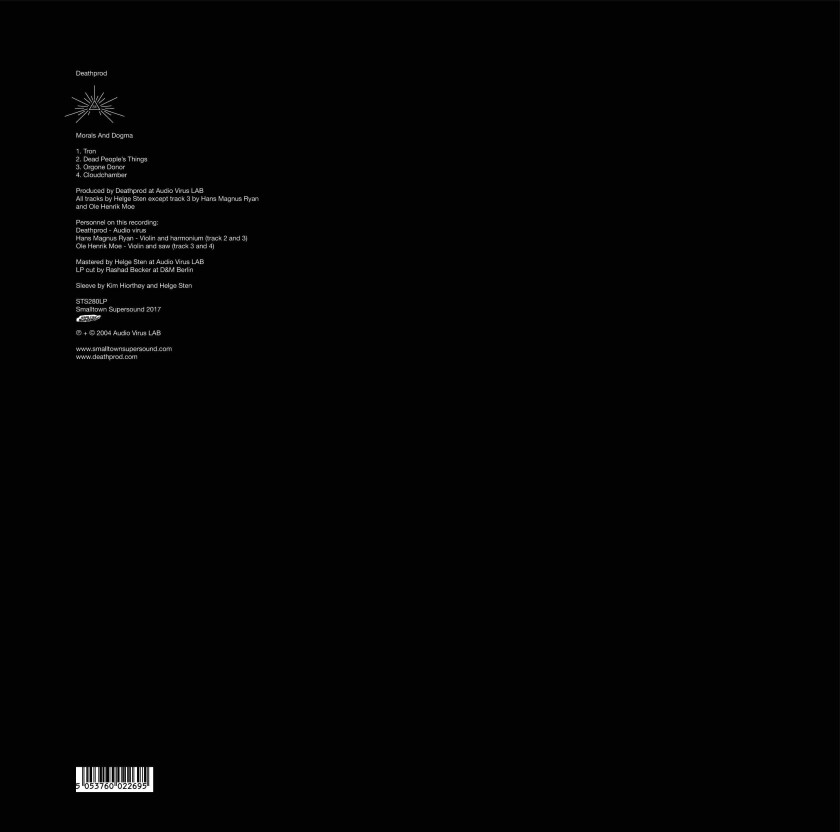 Deathprod Morals And Dogma LP/Vinyl