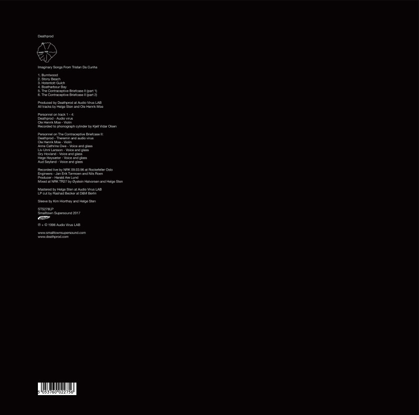 Deathprod Imaginary Songs From Tristan Da Cunha LP/Vinyl