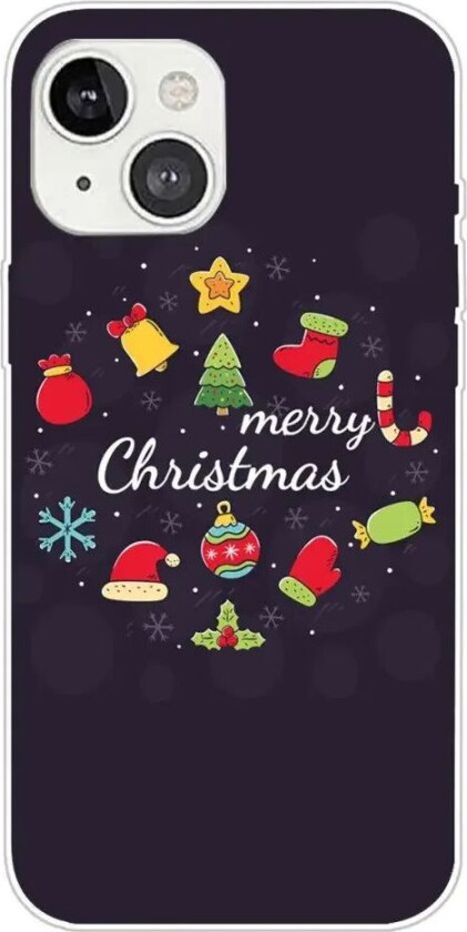 iPhone 15 Fleksibelt Plast Jul Deksel - Merry Christmas - Jule Dekorasjoner