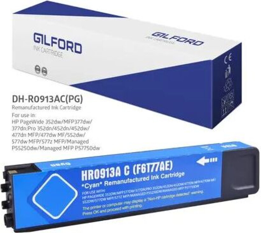 Blekk Cyan 913a 3k - Pw 377/452/477/552 - F6t77ae