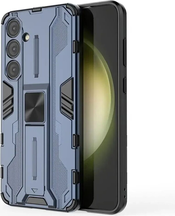 Samsung Galaxy S24+ (Plus) Håndverker Deksel med Kickstand - Blå