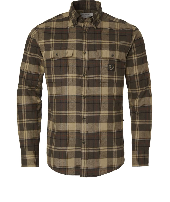 Men's Heron Flannel Shirt XXL, Soil Brown Checked