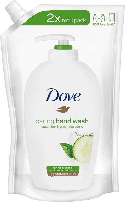 Bilde av Caring Hand Wash Cucumber & Green Tea Scent Refill 500 ml