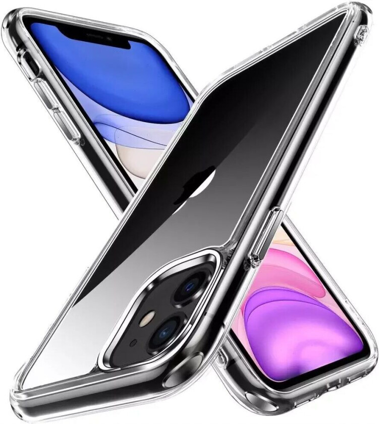 iPhone 11 Krystallklart Hybrid Plast Bakdeksel - Gjennomsiktig